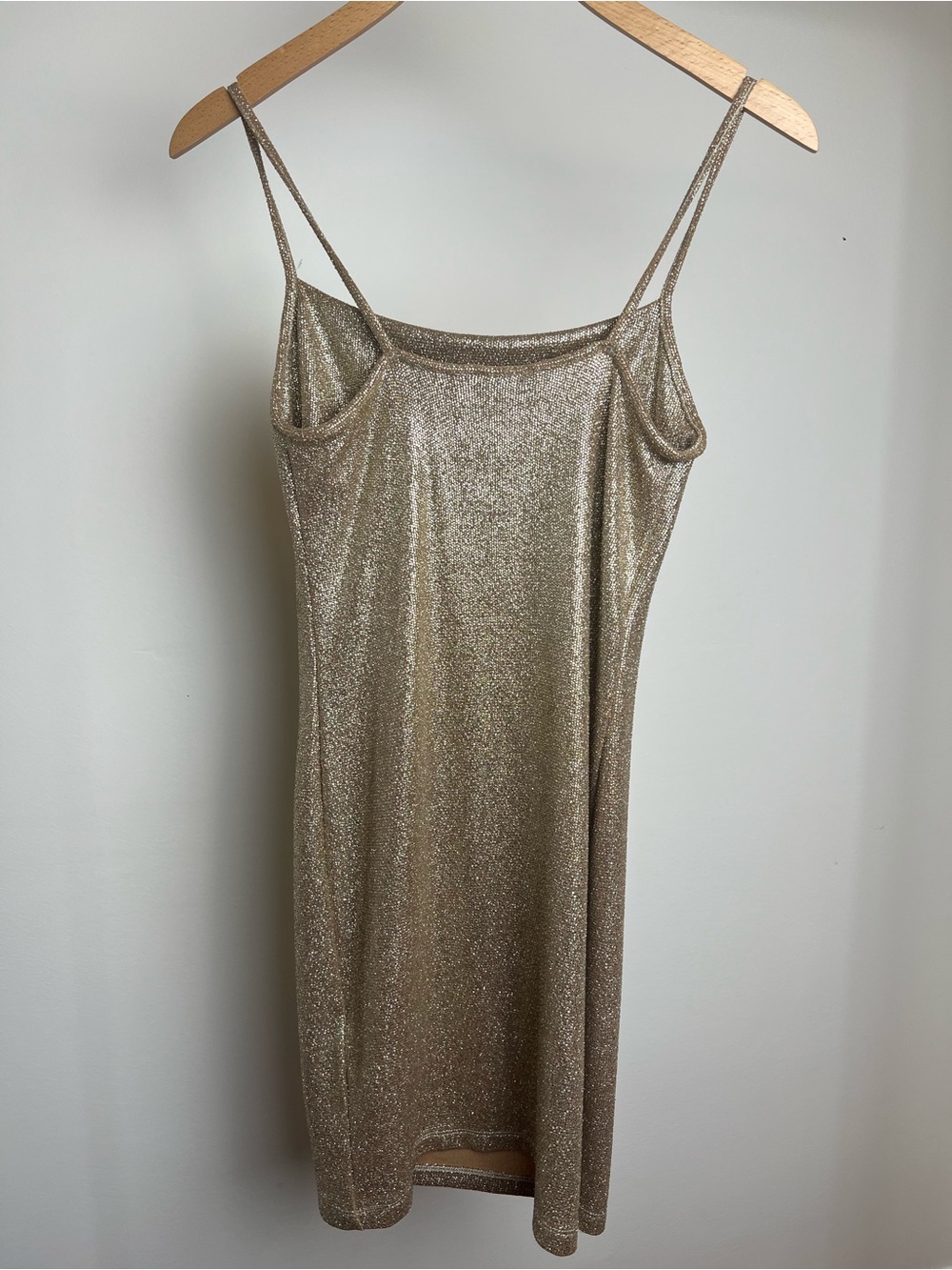 Topshop Gold Glitter Mini Dress - Picture 5 of 5